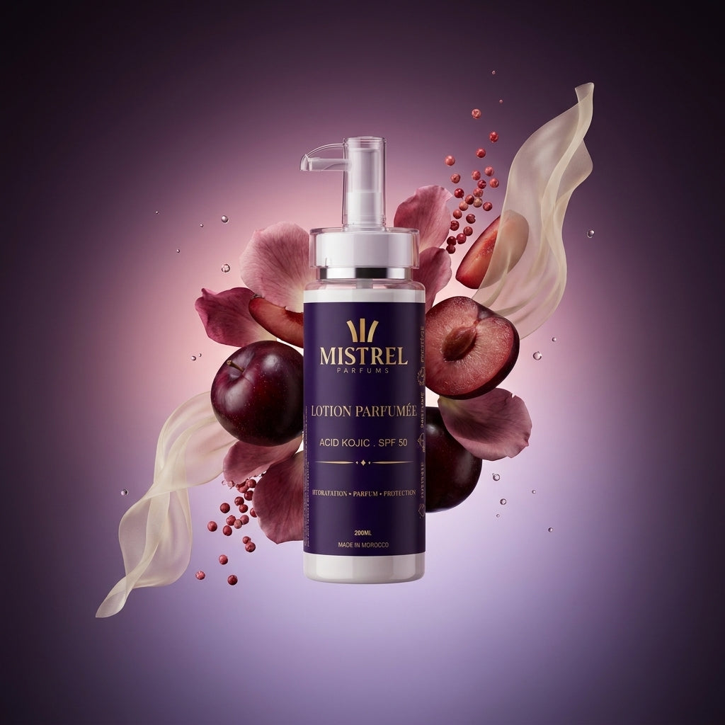 Lotion Parfumée SPF 50 Inspiration Musc Noir Rose | Kojic Acid