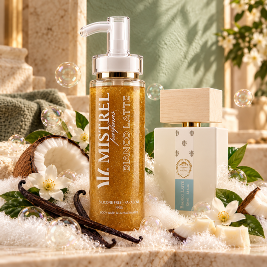 Gel Douche Parfumé Bianco Latte – Notes Gourmandes & Vanillées